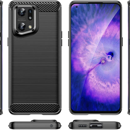 Pouzdro pro Oppo Find X5 Pro, Techsuit, Carbon, Černá