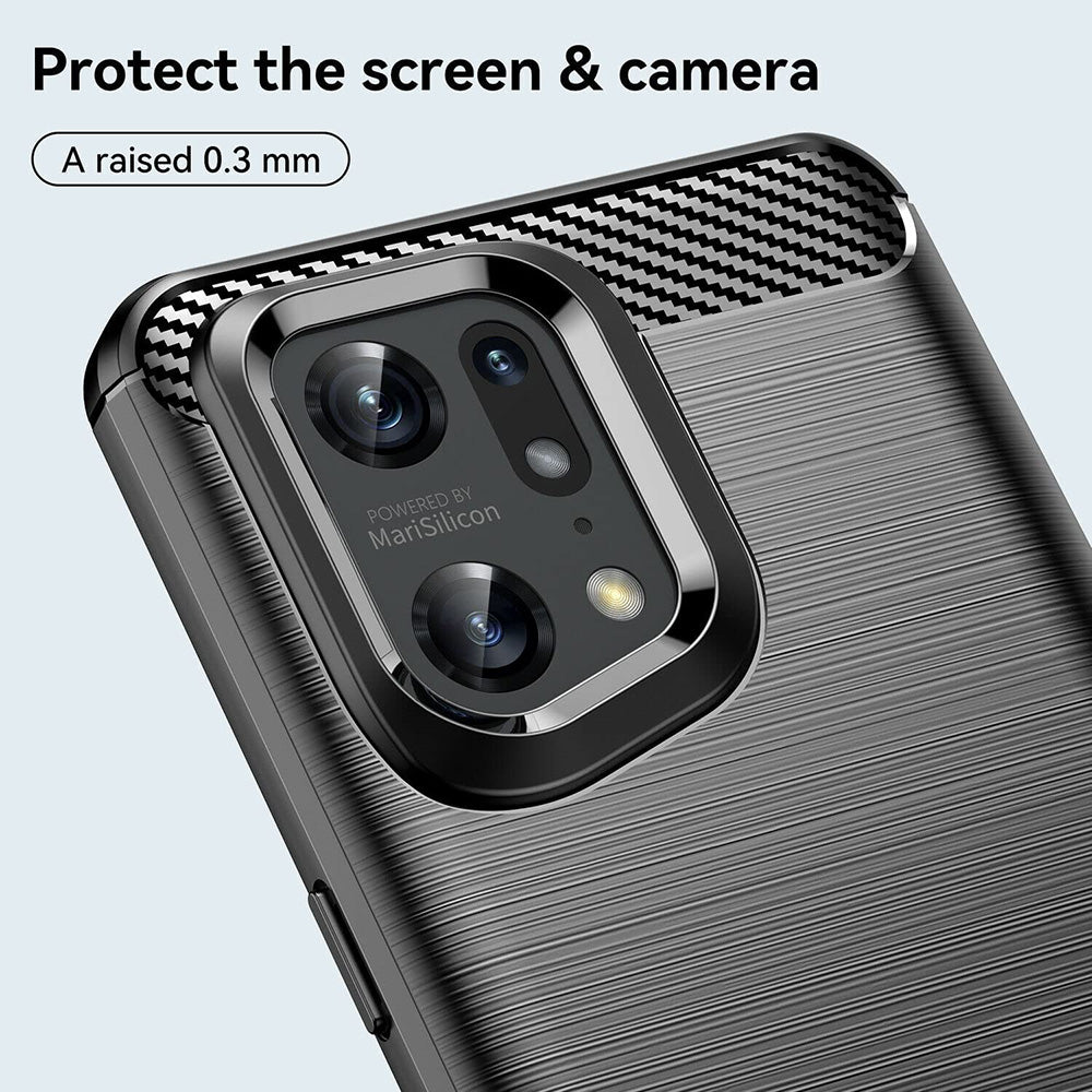 Pouzdro pro Oppo Find X5 Pro, Techsuit, Carbon, Černá