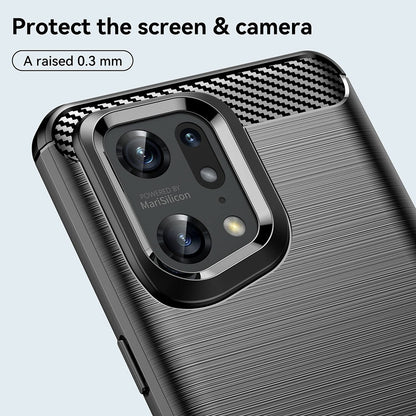 Pouzdro pro Oppo Find X5 Pro, Techsuit, Carbon, Černá