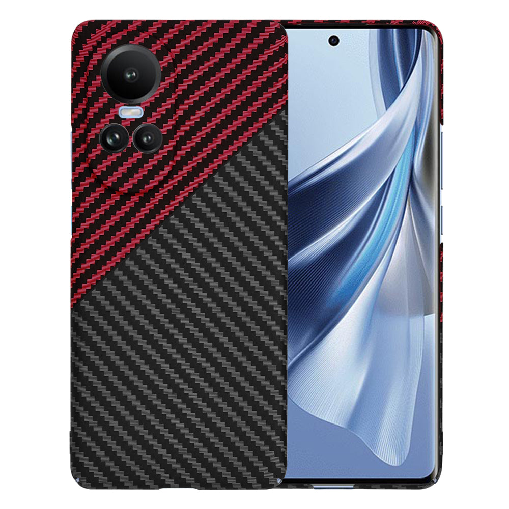 Pouzdro pro Oppo Reno10 / Reno10 Pro, Techsuit, Carbonite FiberShell, Černo-červené