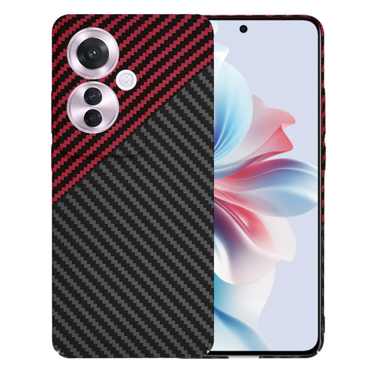 Pouzdro pro Oppo Reno11 F, Techsuit, Carbonite FiberShell, Černo-červené