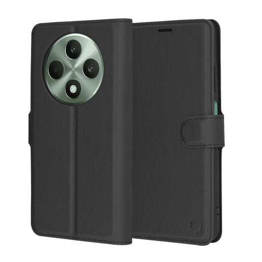 Pouzdro pro Oppo Reno12 FS 5G / Reno12 FS 4G / Reno12 F 4G / Reno12 F, Techsuit, kožené folio, černé
