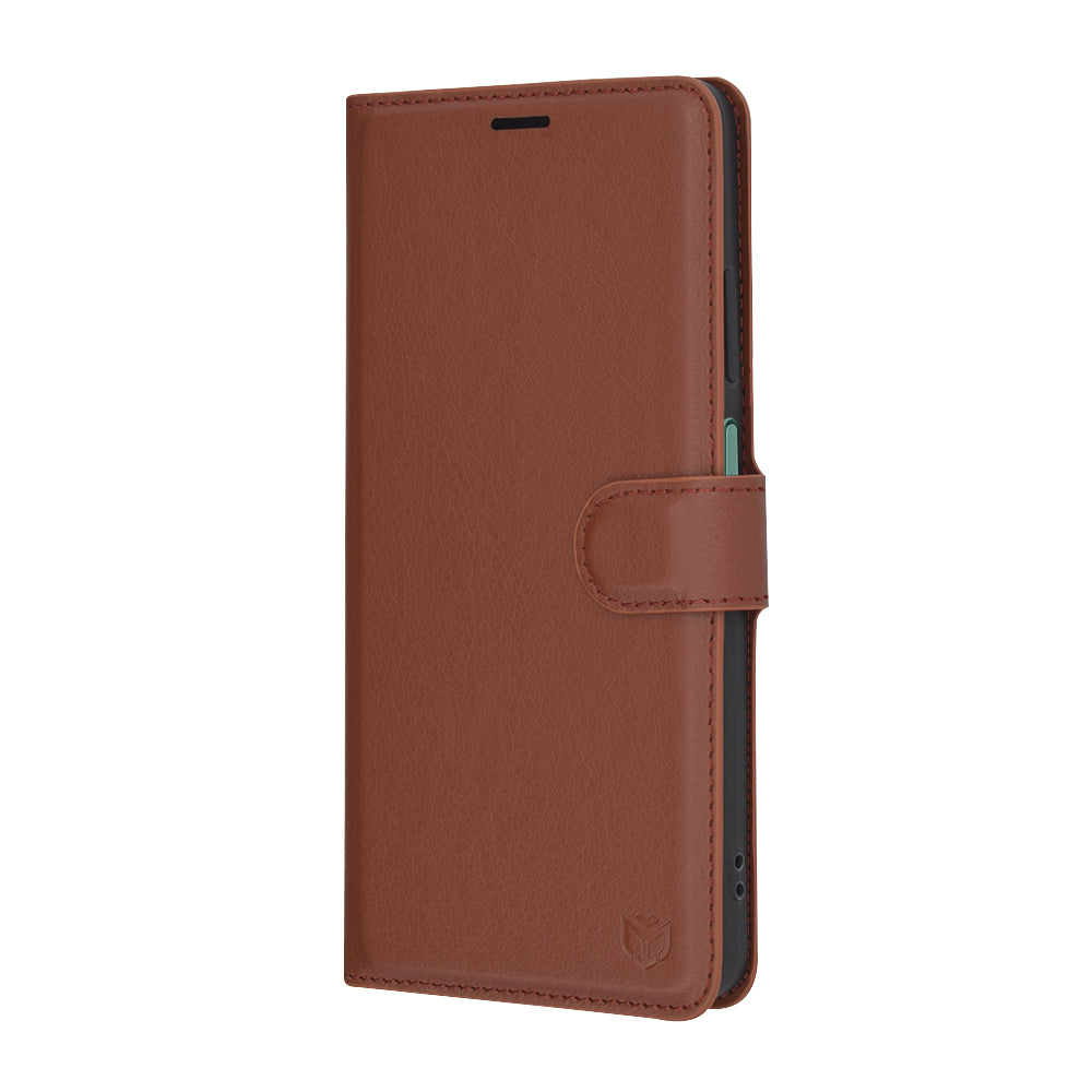 Pouzdro pro Oppo Reno12 FS 5G / Reno12 FS 4G / Reno12 F 4G / Reno12 F, Techsuit, Leather Folio, hnědá