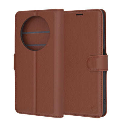 Pouzdro pro Oppo Reno12 FS 5G / Reno12 FS 4G / Reno12 F 4G / Reno12 F, Techsuit, Leather Folio, hnědá