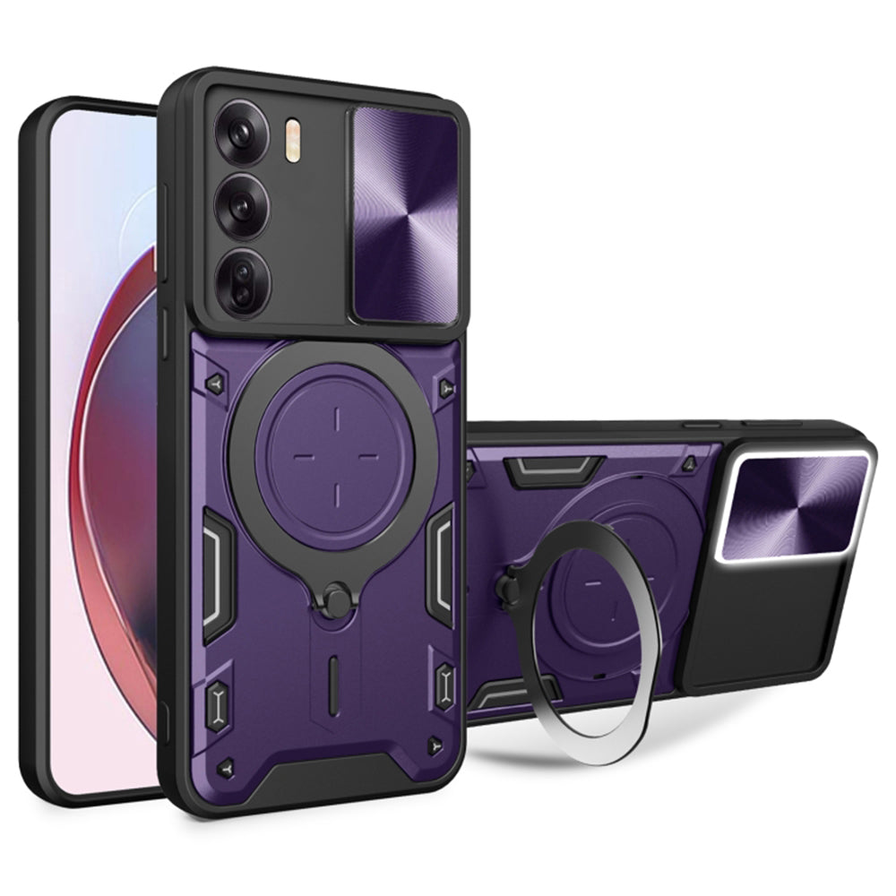 Pouzdro pro Oppo Reno12, Techsuit, CamGuard Pro, fialové