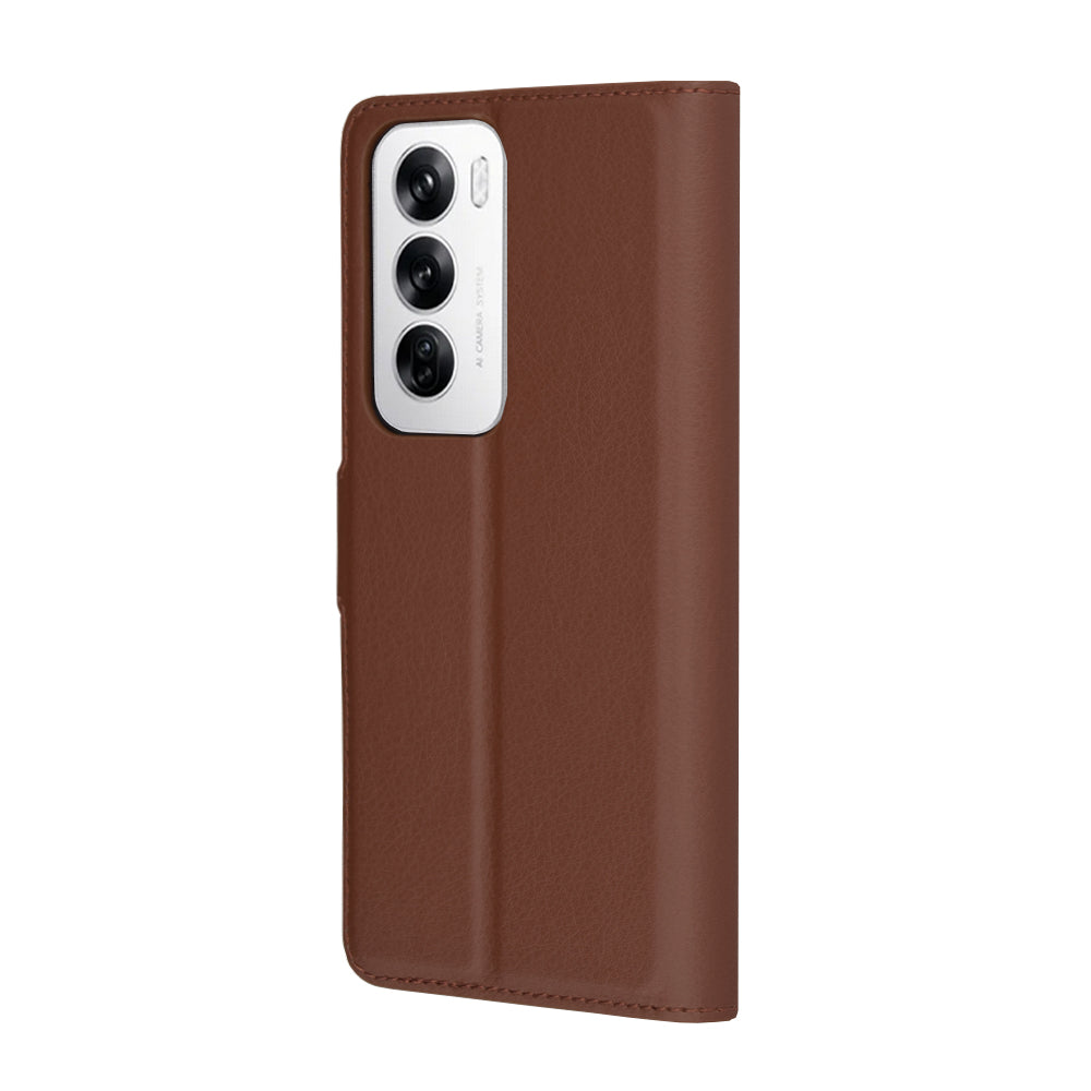 Pouzdro pro Oppo Reno12, Techsuit, kožené folio, hnědé