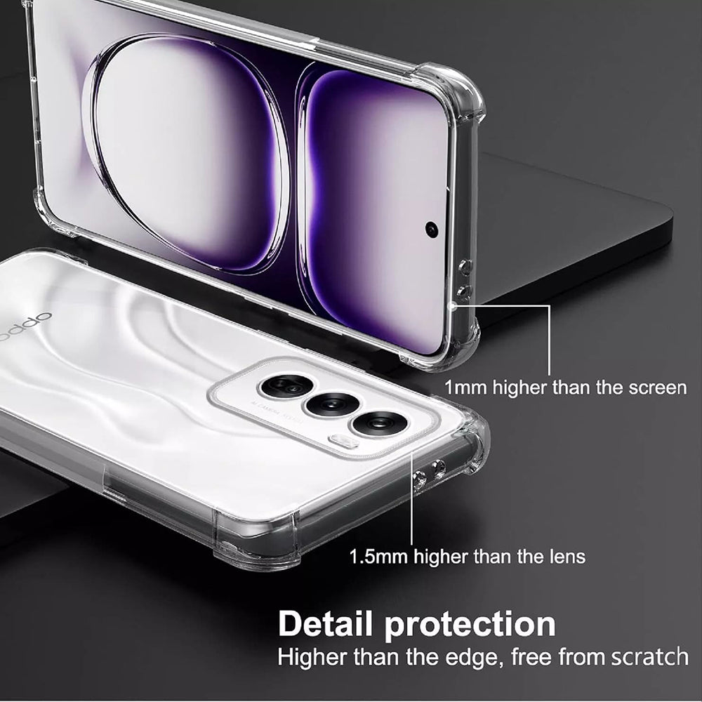 Pouzdro pro Oppo Reno12, Techsuit, Odolné proti nárazům, Průhledné