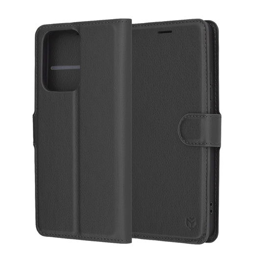 Pouzdro pro Oppo Reno13 FS 5G / Reno13 F 4G / Reno13 F, Techsuit, kožené folio, černé