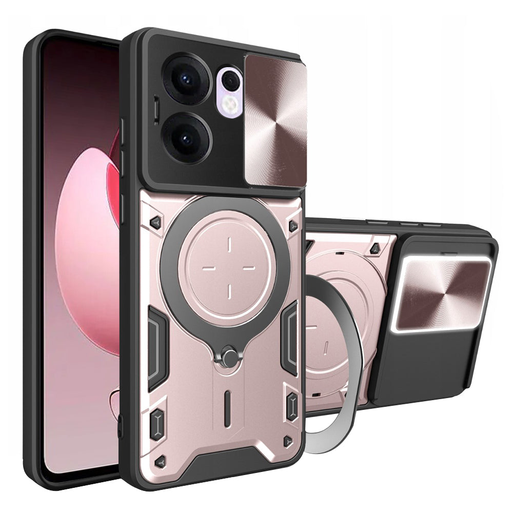 Pouzdro pro Oppo Reno13 FS 5G / Reno13 F 4G / Reno13 F, Techsuit, CamGuard Pro, Růžovo-zlaté