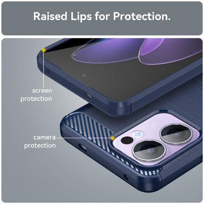 Pouzdro pro Oppo Reno13 FS 5G / Reno13 F 4G / Reno13 F, Techsuit, Carbon, Modrá