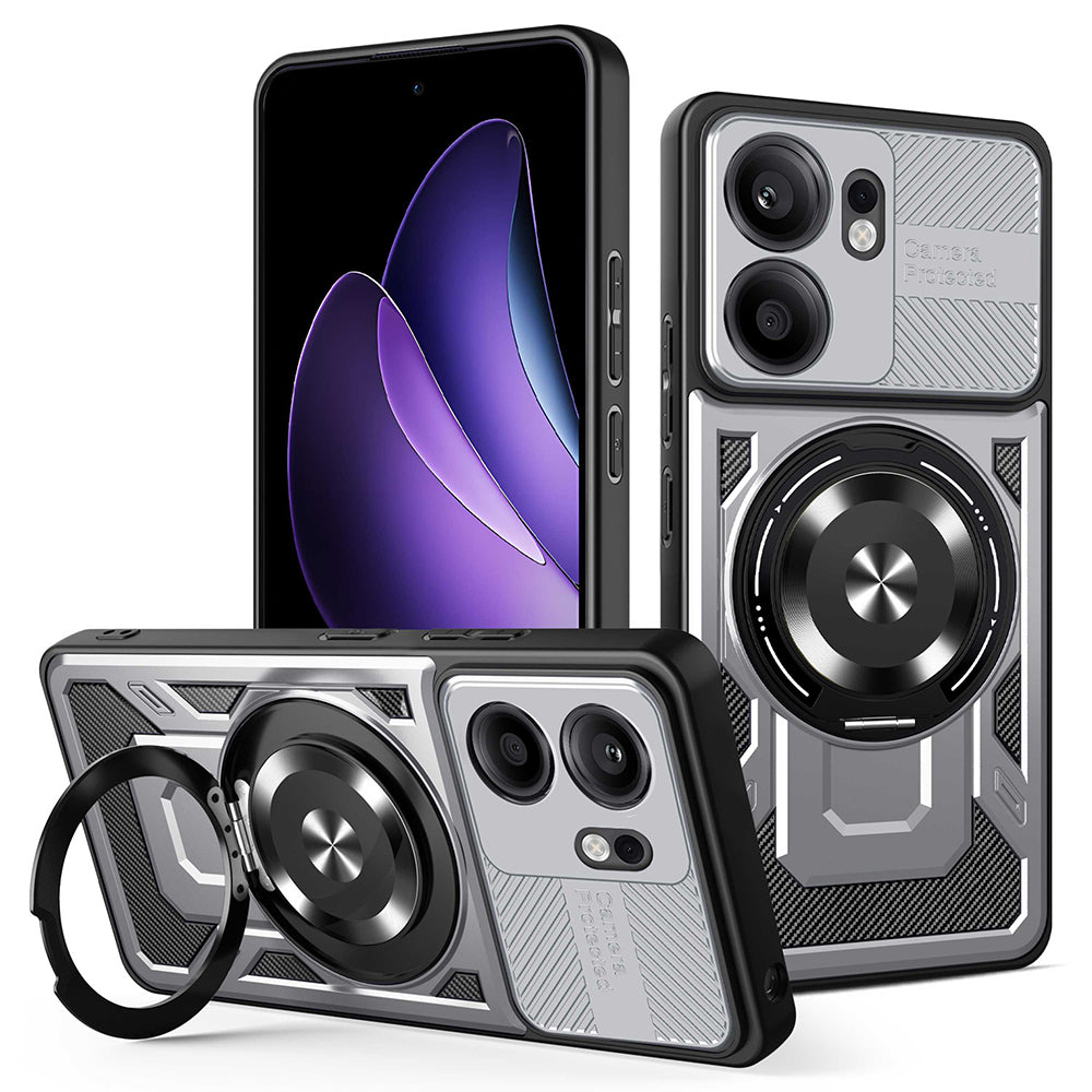 Pouzdro pro Oppo Reno13 FS 5G / Reno13 F 4G / Reno13 F, Techsuit, RuggedCam, Šedé