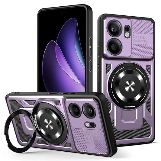 Pouzdro pro Oppo Reno13 FS 5G / Reno13 F 4G / Reno13 F, Techsuit, RuggedCam, fialové