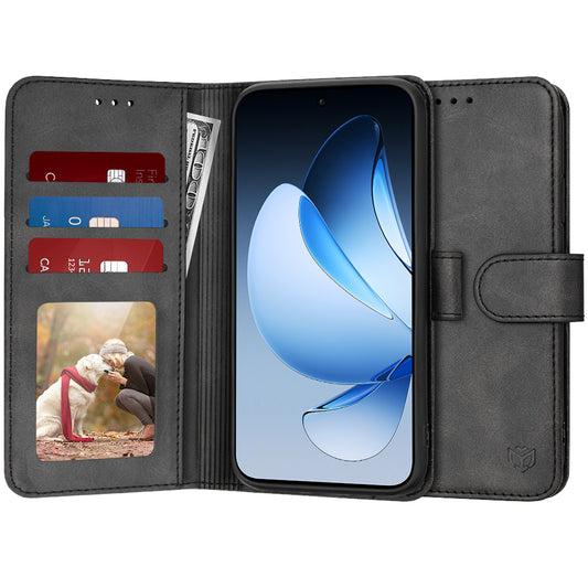 Pouzdro pro Oppo Reno13, Techsuit, Diary Book, Černé