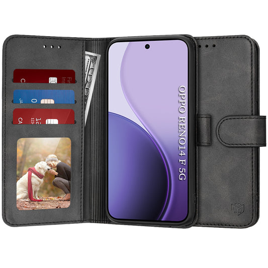 Pouzdro pro Oppo Reno14 FS 5G / Reno14 F, Techsuit, Diary Book, černé
