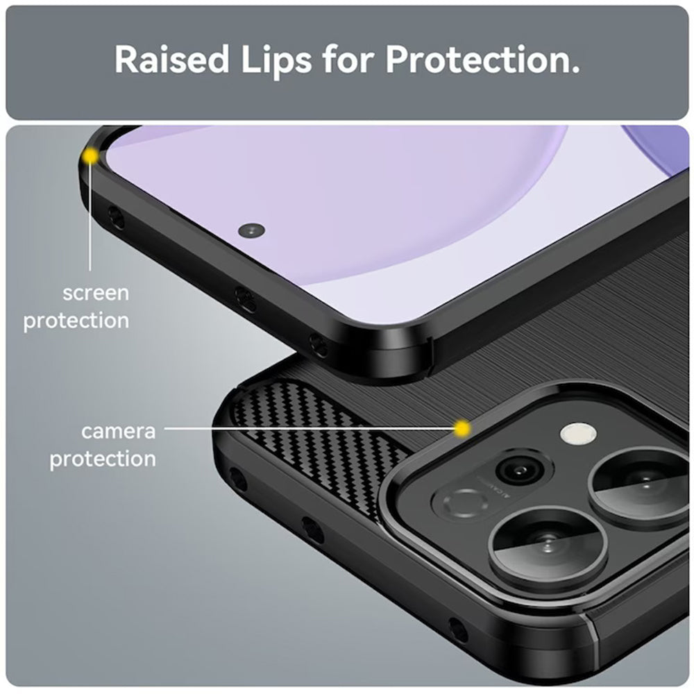 Pouzdro pro Oppo Reno15 FS / Reno15 F, Techsuit, Carbon, Černá