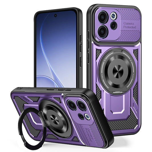 Pouzdro pro Oppo Reno15 FS / Reno15 F, Techsuit, RuggedCam, fialové