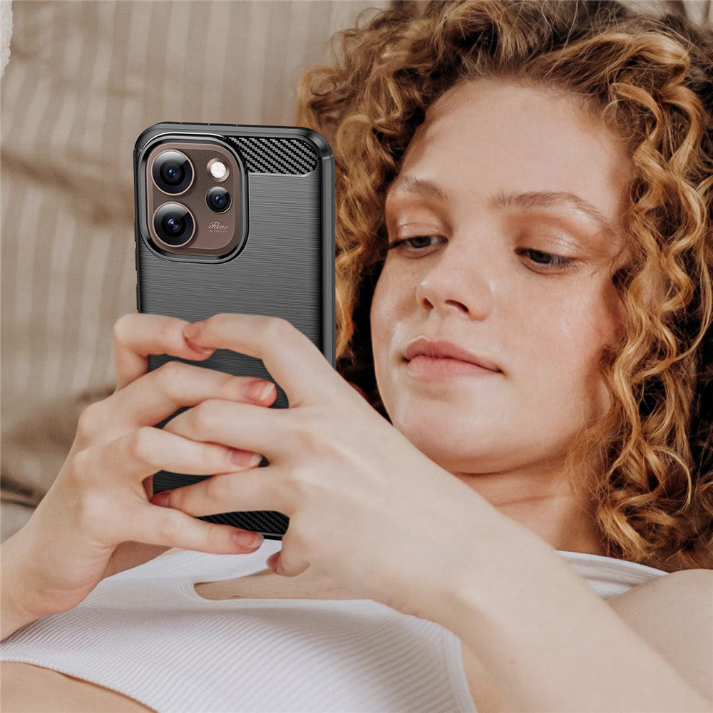 Pouzdro pro Oppo Reno15 Pro Max, Techsuit, Carbon, Černá