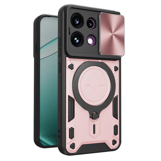 Pouzdro pro Oppo Reno16 F / Reno16 FS, Techsuit, CamGuard Pro, Růžově zlaté