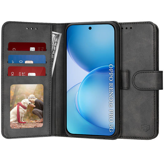 Pouzdro pro Oppo Reno16 Pro, Techsuit, Diary Book, Černé