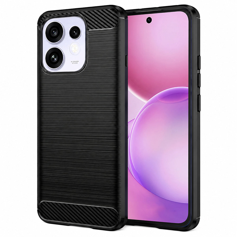 Pouzdro pro Oppo Reno16 / Reno16 Pro, Techsuit, Carbon, Černé
