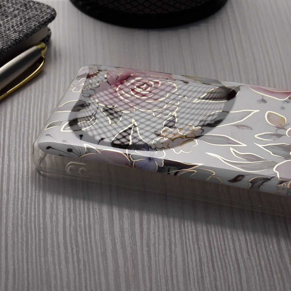 Pouzdro pro Oppo Reno8 Pro, Techsuit, Marble, Bílé