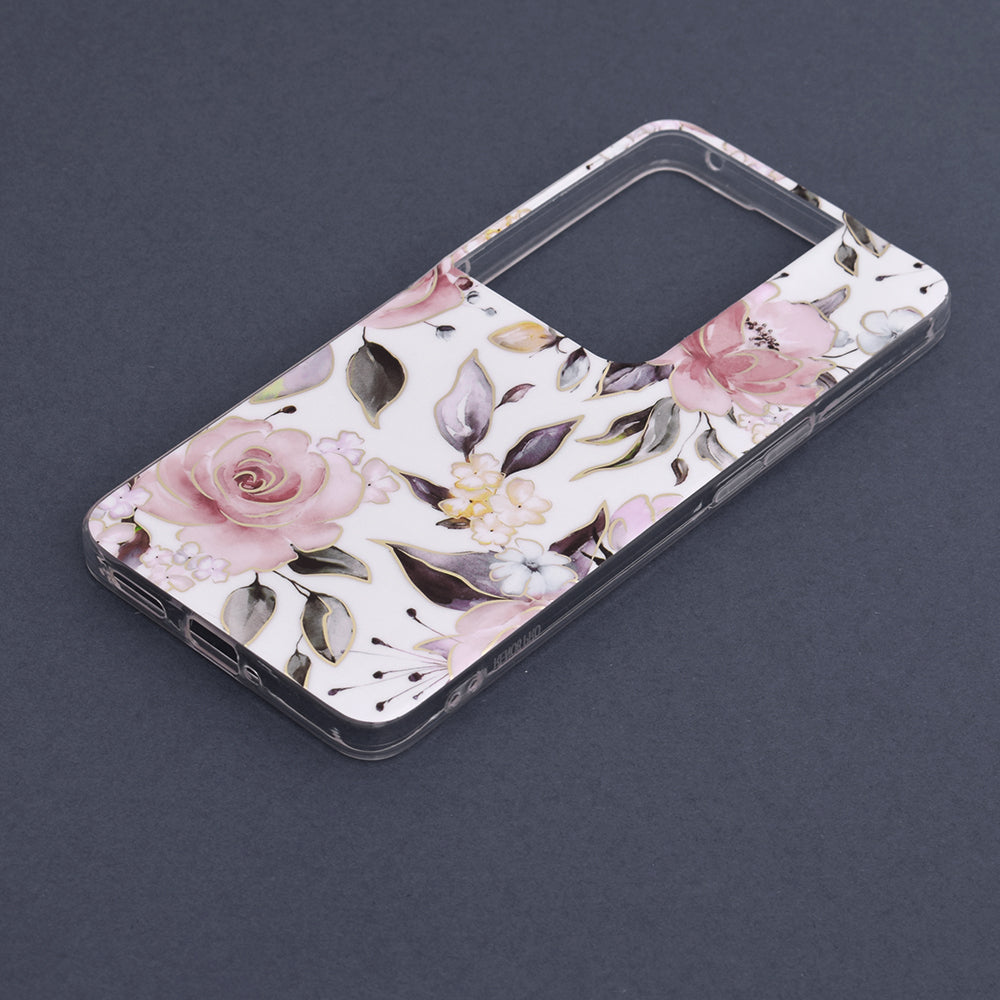 Pouzdro pro Oppo Reno8 Pro, Techsuit, Marble, Bílé
