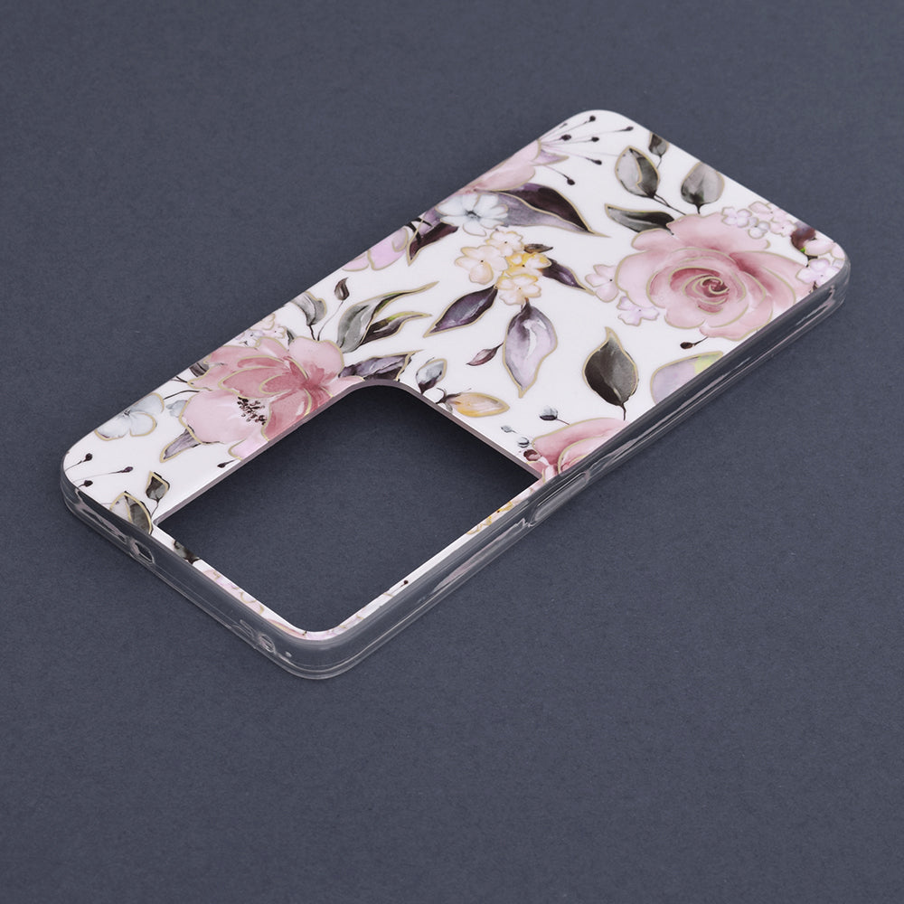Pouzdro pro Oppo Reno8 Pro, Techsuit, Marble, Bílé