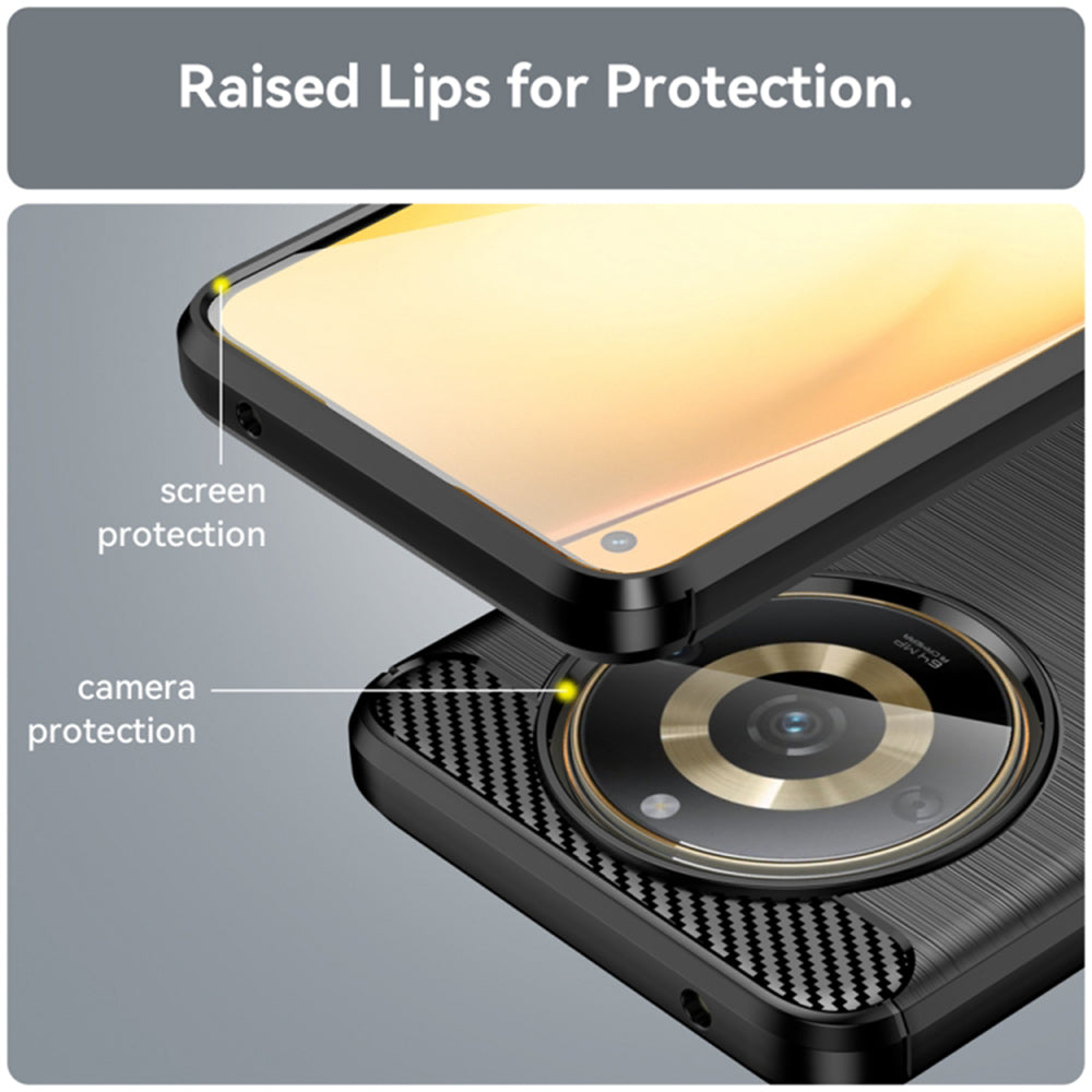 Pouzdro pro Realme 11 4G, Techsuit, Carbon, Černé