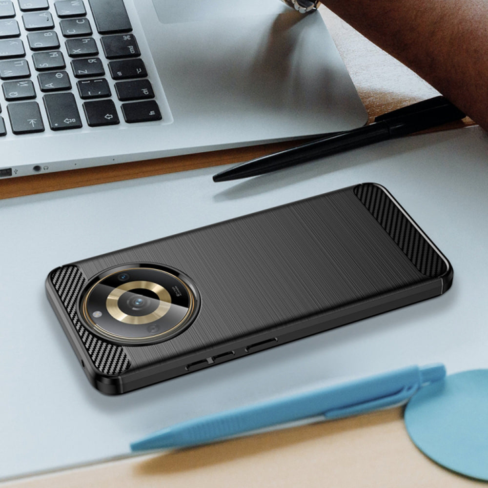 Pouzdro pro Realme 11 4G, Techsuit, Carbon, Černé