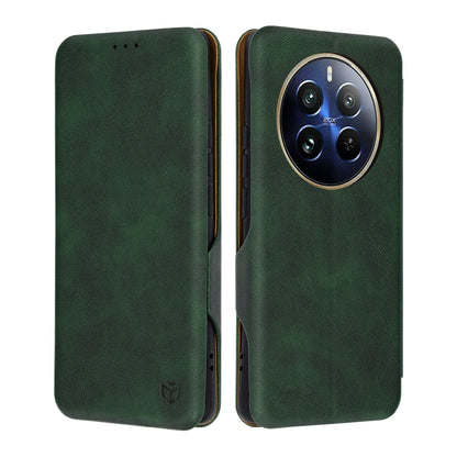 Pouzdro pro Realme 12 Pro / 12 Pro+, Techsuit, Safe Wallet Plus, Zelené
