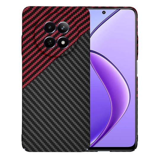 Pouzdro pro Realme 12x / 12, Techsuit, Carbonite FiberShell, Černo-červené