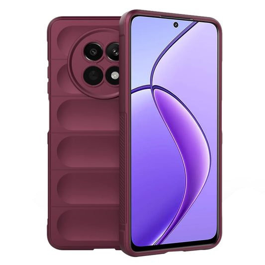 Pouzdro pro Realme 12x / 12, Techsuit, Magic Shield, vínové