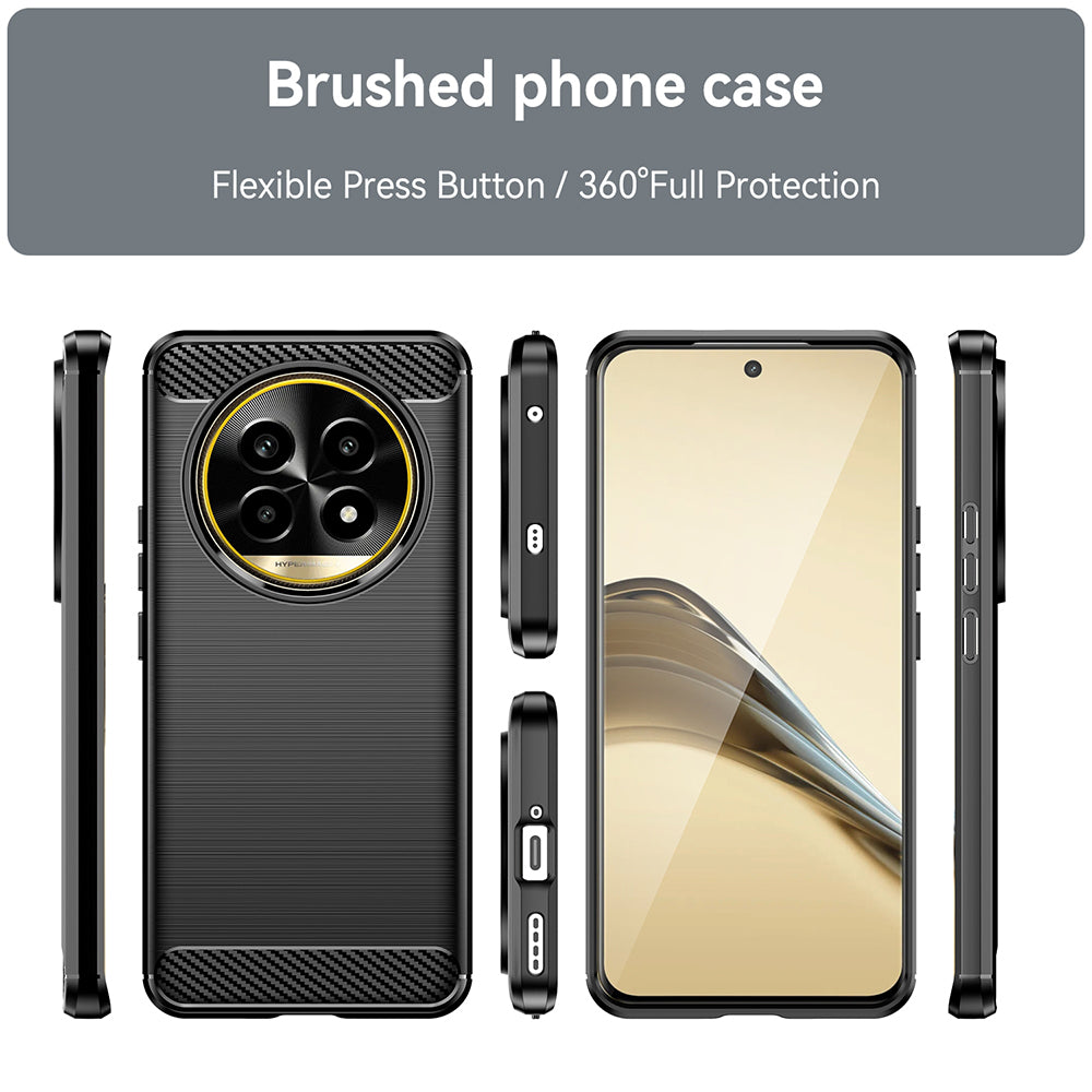 Pouzdro pro Realme 13 Pro / 13 Pro+, Techsuit, Carbon, Černá