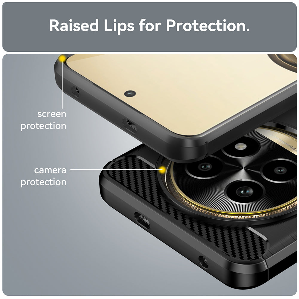 Pouzdro pro Realme 13 Pro / 13 Pro+, Techsuit, Carbon, Černá