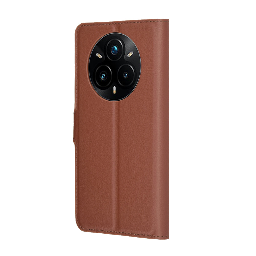 Case for Realme 14 Pro+, Techsuit, Leather Folio, Brown