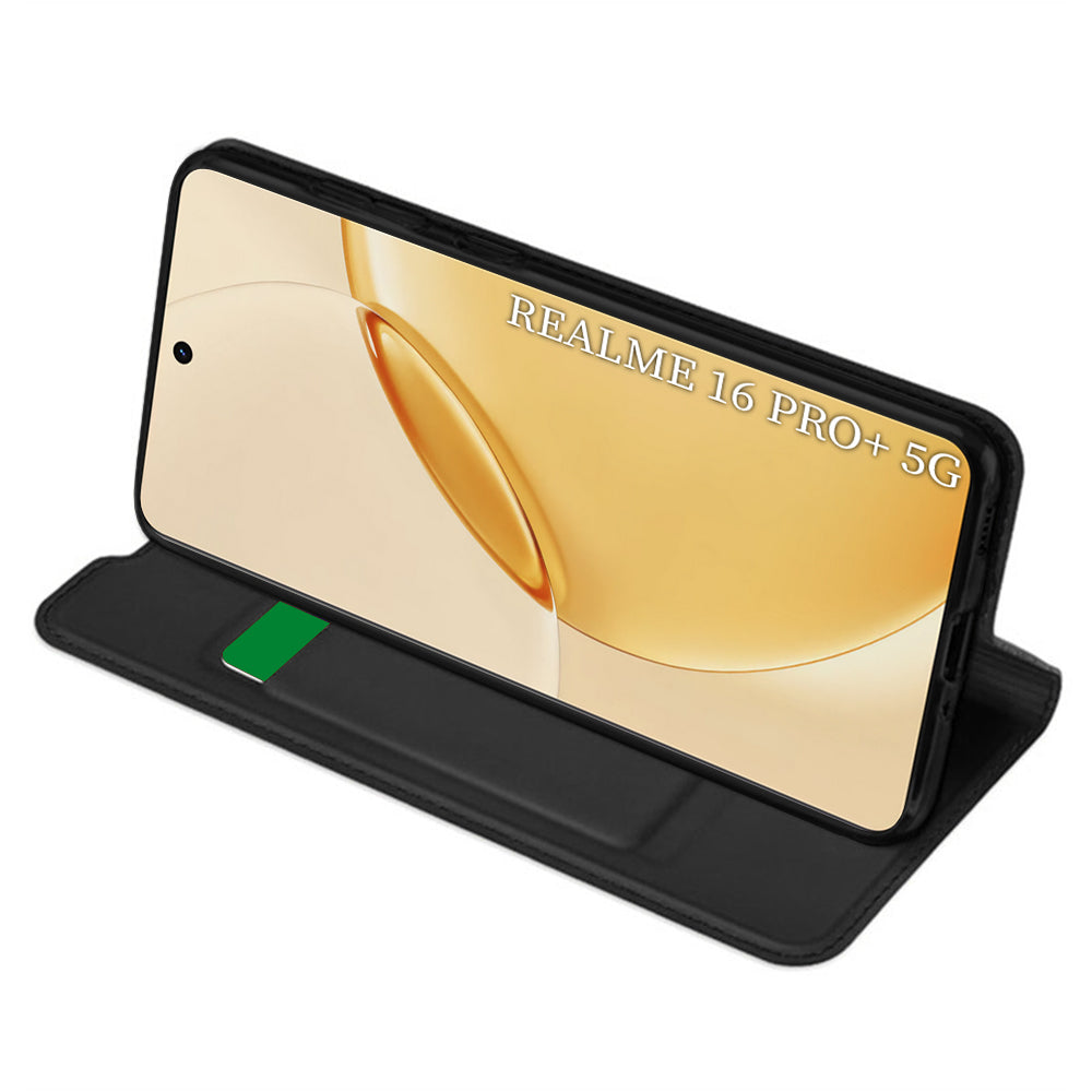 Pouzdro pro Realme 16 Pro+, Techsuit, Magskin Book, Černá