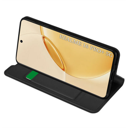 Pouzdro pro Realme 16 Pro+, Techsuit, Magskin Book, Černá