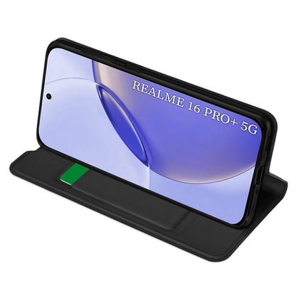 Pouzdro pro Realme 16 Pro, Techsuit, Magskin Book, Černá