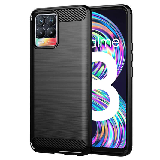 Pouzdro pro Realme 8 Pro / 8, Techsuit, Carbon, Černé