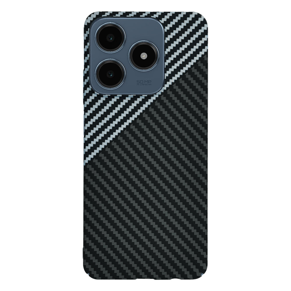 Pouzdro pro Realme C63 / C61, Techsuit, Carbonite FiberShell, Černo-šedé