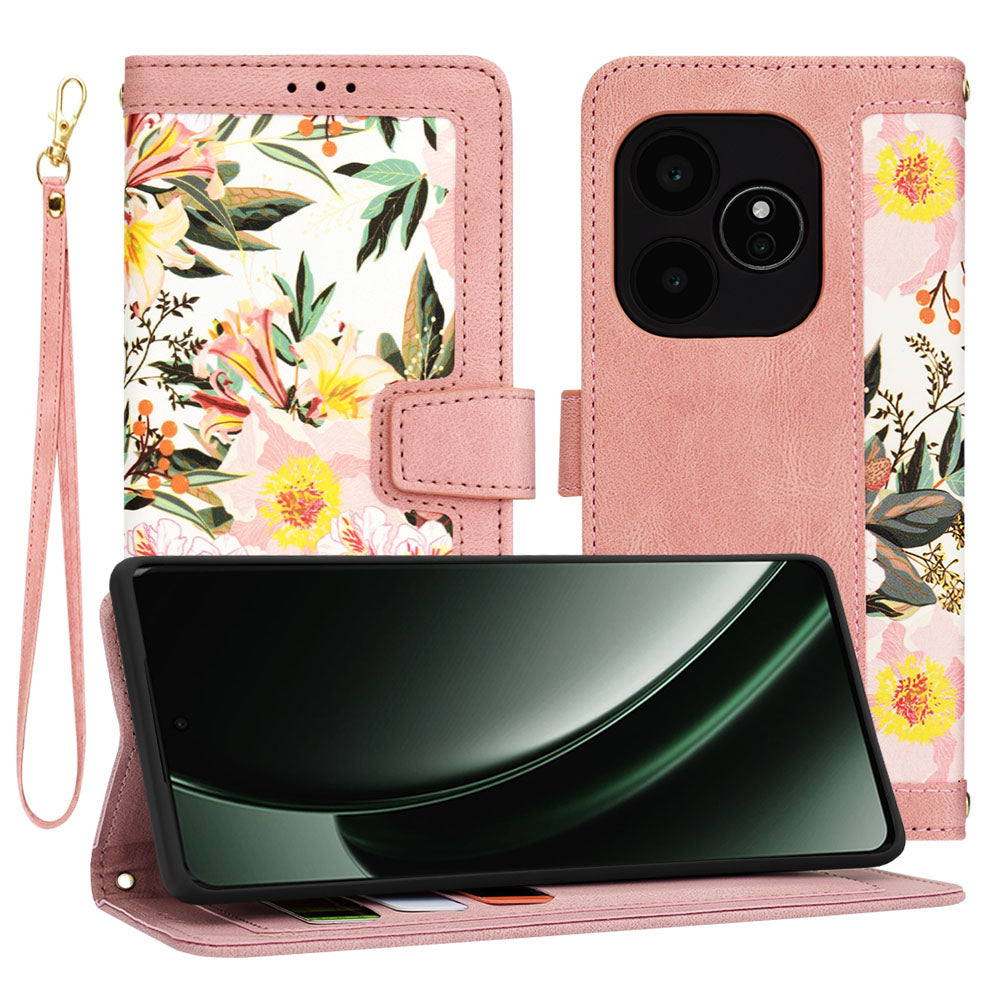 Pouzdro pro Realme GT 6T / GT 6, Techsuit, FlipCraft, růžové