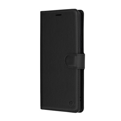 Pouzdro pro Realme GT 6T / GT 6, Techsuit, kožené folio, černé