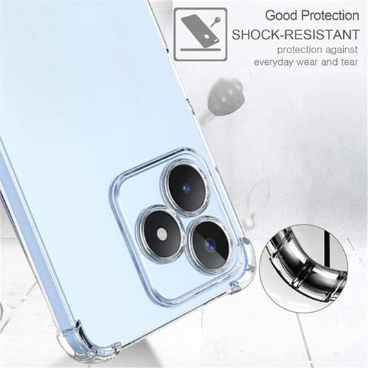 Pouzdro pro Realme Note 50 / C51, Techsuit, nárazuvzdorné průhledné, transparentní