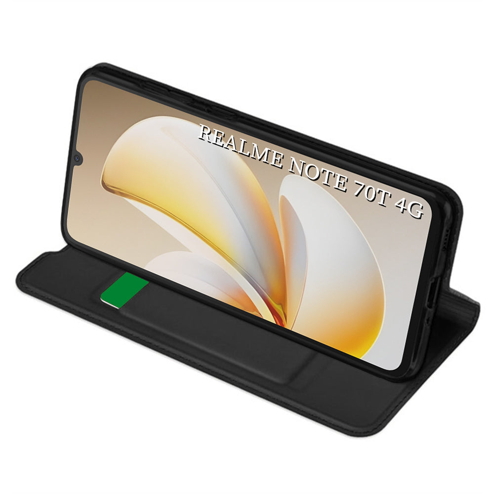 Pouzdro pro Realme Note 70T, Techsuit, Magskin Book, Černá