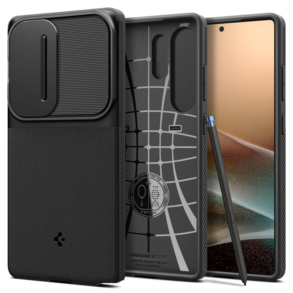 Pouzdro pro Samsung Galaxy S25 Ultra S938, Spigen, OPTIK ARMOR, Černá ACS08969