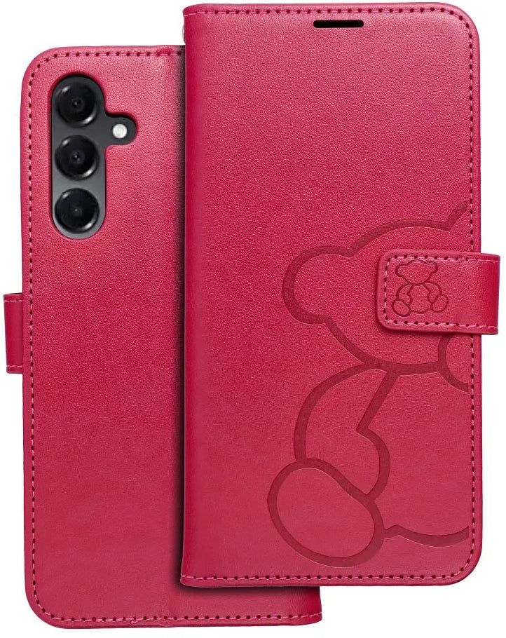 Pouzdro pro Samsung Galaxy A16 5G A166, OEM, MEZZO Teddy Bear, Magenta
