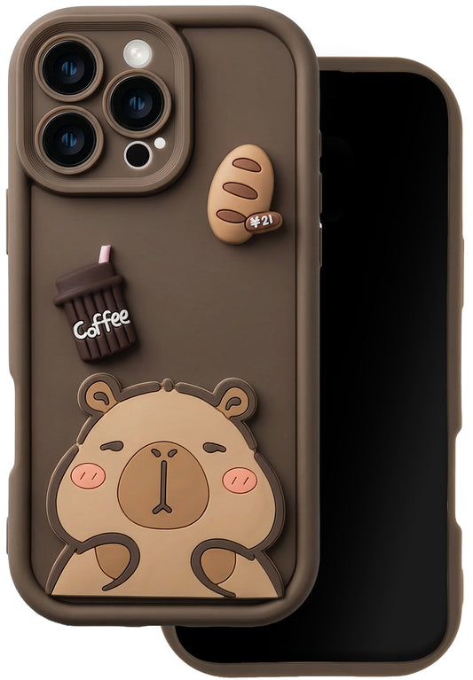 Pouzdro pro Samsung Galaxy S25 Ultra S938, OEM, Ultra Trendy 3D Capybara, Hnědá