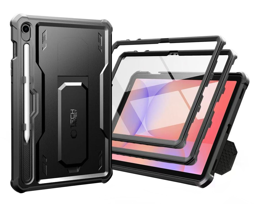 Pouzdro pro Samsung Galaxy Tab S10 Lite / Tab S10 FE / Tab S9, Tech-Protect, Kevlar Pro, Černé