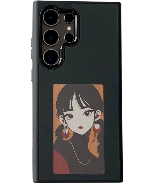 Pouzdro pro Samsung Galaxy S23 Ultra S918, OEM, přizpůsobený E-Ink displej, černé