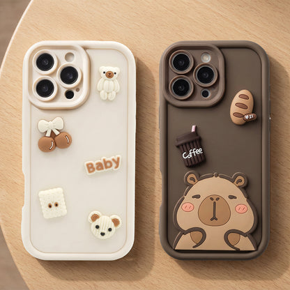 Pouzdro pro Samsung Galaxy A26 A266, OEM, Ultra Trendy 3D Capybara, Hnědá